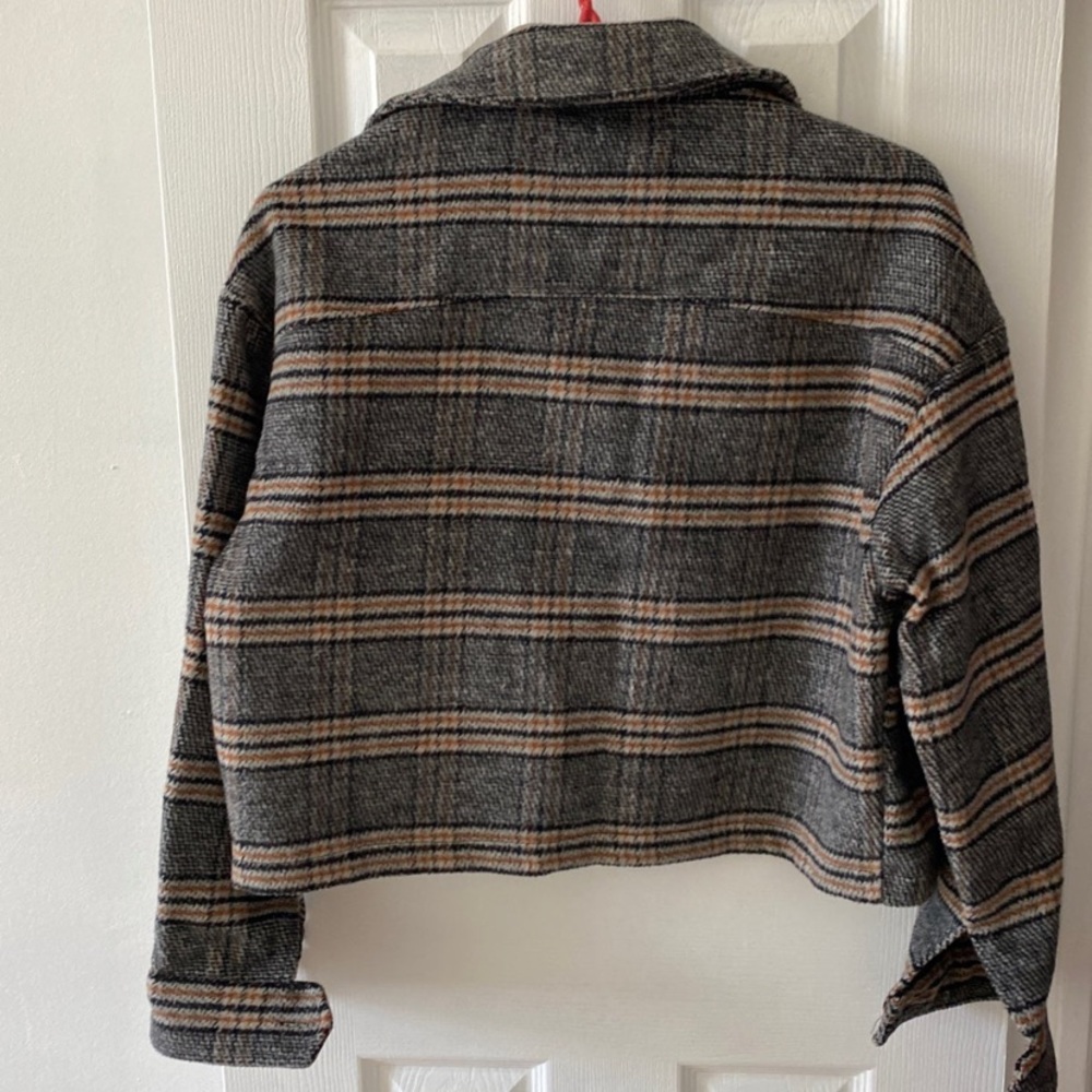 Crop plaid jacket - Picture 2 of 3